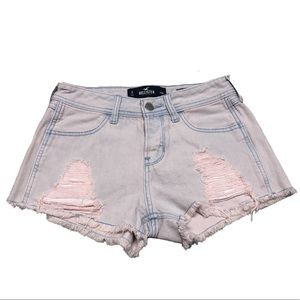 Hollister Acid Wash Boyfriend Shorts Distressed Sz 0